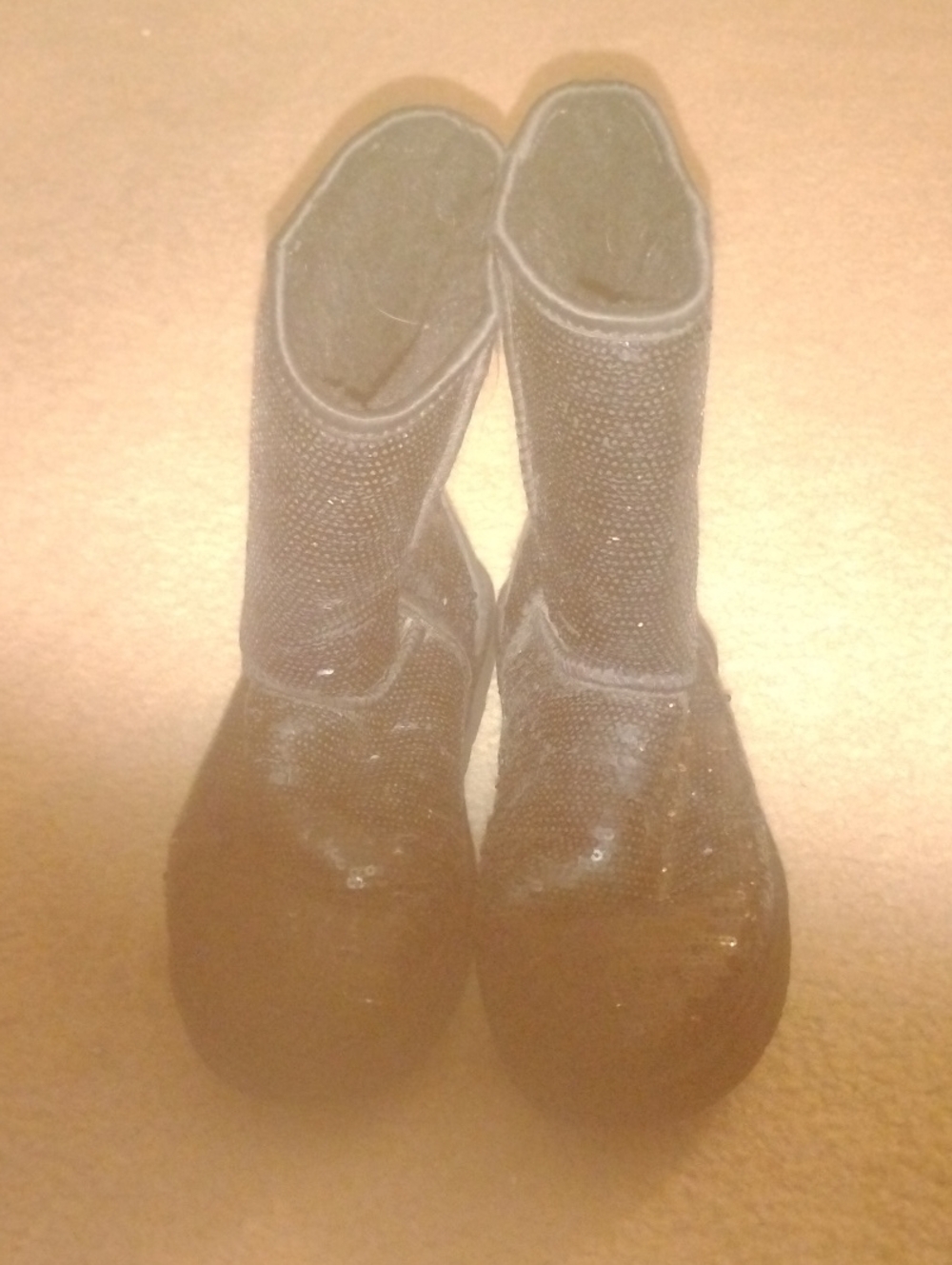 UGG Black Sequin Short Booties